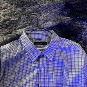 Nautical collared button down dress shirt